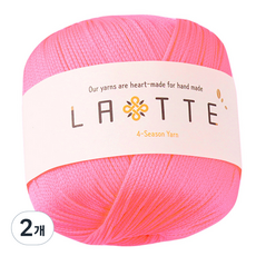 拿鐵四季保利針織線 65g 2p, 13螢光粉紅色