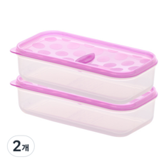 실리만 국내생산 안심냉동용기 직사각 270ml 고투명보라 270ml, 2개