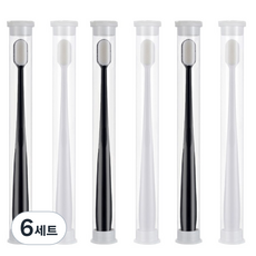 生活的技術超細萬支千毛牙刷 白色 3入+黑色 3入, 6組, 6入