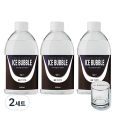 IceBubble 刮鬍刀清潔劑 清潔液 BR型 500ml x 3p + 清洗用玻璃杯, 單一商品, 單一顏色, 2套
