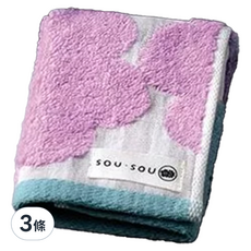 MARUSHIN 丸真 SOU SOU 京都新和風今治毛巾, 100%純棉, W34xL80xH0.5cm, 日本製, 塗鴉玫瑰, 3條