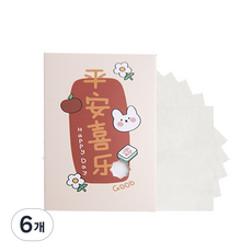 미니맥시 얼굴 유분기 정리 마 기름종이 화이트, 100개입, 6개