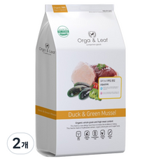 오가앤리프 강아지 가수분해 오리 & 초록입홍합 사료, 피부/피모+알러지, 1.8kg, 2개