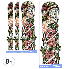 PartyBok.com 長版大型紋身貼紙, MB24, 8個