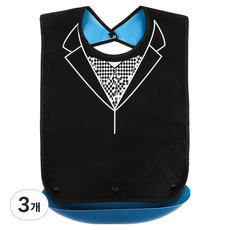 굿썸 효도하는 성인 방수 턱받이 포켓 탈부착 S, 정장, 3개