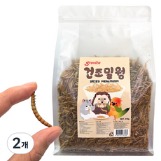 그로비타 소동물 건조밀웜 간식, 2개, 310g