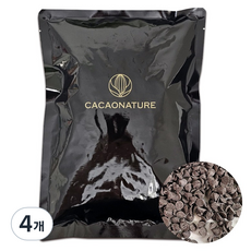 카카오네이처 쿠킹스토리 다크초콜릿 컴파운드칩, 1kg, 4개
