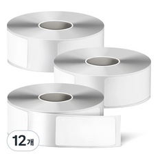 Tamsaa 迷你系列姓名貼紙標籤機用標籤紙 白色 200張 14 x 30 mm, 12個, 200格