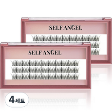 셀프천사 청순도도 C컬 인조 속눈썹 혼합 8mm + 9mm + 10mm, 블랙, 4세트