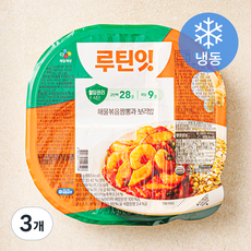 루틴잇 씨제이 해물볶음짬뽕과 보리밥 (냉동), 404g, 3개