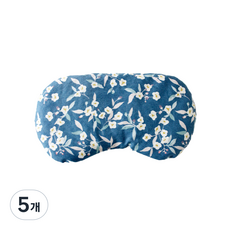 紅豆熱敷眼罩 藍海上的白花款, 1入, 5個