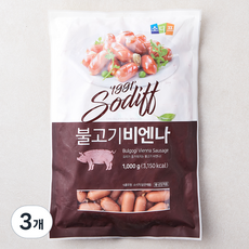 소디프 불고기비엔나, 1kg, 3개