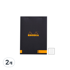RHODIA R便條紙 no 16 縱線, 黑色, 2個, 70張