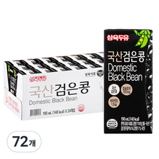 삼육두유 국내산 검은콩 두유, 190ml, 72개