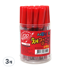 핑크풋 채점펜 리필심 20p, 1색, 3개