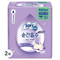 쏘피 에일 순간흡수 요실금 언더웨어, 5개입, 2개