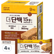 더단백 크런치 프로틴바 피넛버터 9p, 360g, 4개