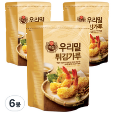 [백설] 우리밀 튀김가루, 500g, 6봉
