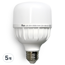Gunsik LED 高瓦數 圓筒 T型燈 保安燈 20W E26, 晝光色, 5個