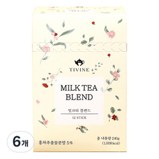 티바인 밀크티 블렌드 스틱, 20g, 12개입, 6개