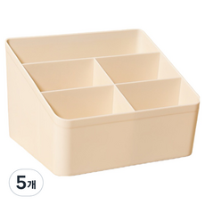코레시스 다용도 깔끔 연필꽂이 책상 오거나이저, 5칸 베이지, 5개