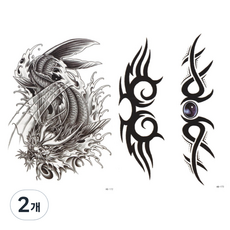 黃群通商特大型紋身貼紙 HB-172 HB-173, 混色, 2個