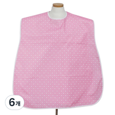 Clean Uniform 成人防水頸掛式圍兜, 粉紅愛心, 6個