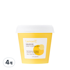 잇츠스킨 레몬C 스퀴즈 허니 슬리핑팩, 4개, 200ml