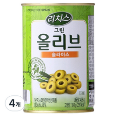 RICHIS 綠橄欖切片, 4個, 405g