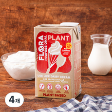 플로라 식물성 크림 31%, 1L, 4개