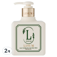 LISUM 積雪草嬰兒植物性泡沫弱酸性鎮靜多效合一沐浴乳, 2個, 300ml