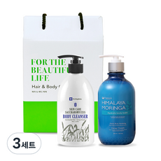 닥터홉킨스 맥주효모 바디클렌져 500ml + 포고니아 하이드레이트 바디 밤 로션 500ml 바디선물세트, 3세트