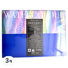 파브리아노 뉴워터칼라스케치북 17312636-1SIDE GLUED PADS 300g NW07, 260 x 360 mm, 12매, 3개