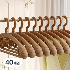 Isabelle Home 寬肩防滑衣架, 40入, 棕色