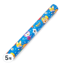 투영디자인 뽀로로 포장지 중 37.5 x 1800 cm, 블루, 5개