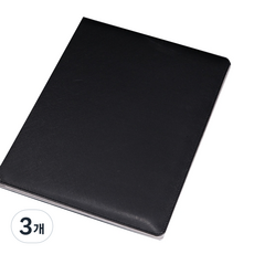 올나인 비지니스 바인더 노트 커버 A4, 블랙, 3개