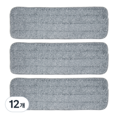 코멧 스프레이 밀대걸레 리필용 극세사 패드, 12개