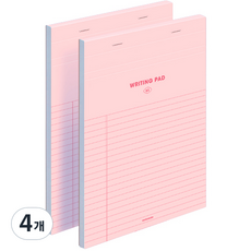 motemote 書寫墊筆記本 B5, 粉紅色, 4個, 60張