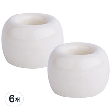 RIVER-GREEN 素色陶瓷牙刷架, 白色, 3套