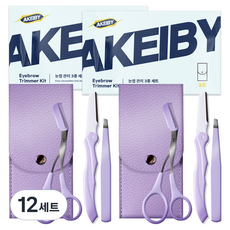 아케이바이 고급형 눈썹관리 3종 세트, 혼합색상, 12세트