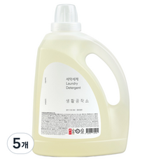 생활공작소 세탁세제 플로럴향 본품, 3L, 1개입, 5개