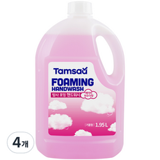 탐사 포밍 핸드워시 베이비파우더향, 1.95L, 4개