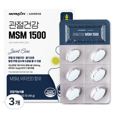 NUTRA LIFE MSM補充錠 1500mg 48g, 3個, 60錠