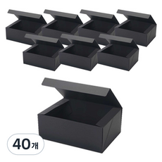素色禮物盒 4號 21 x 15 x 8cm, 40個, 黑色