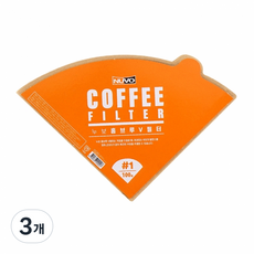 누보 V형 커피필터 1~2인용, 100개입, 3개