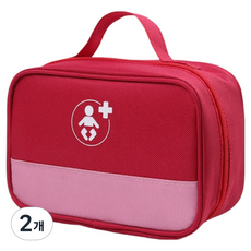 LIVING POCKET 大容量急救收納包 大號 托特紅, 2個