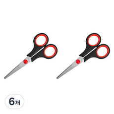 Alpha Commers辦公用文具剪刀 小型, 黑色, 6個