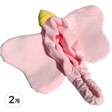 미니맥시 뷰티 워시 헤어 밴드, 핑크, 2개