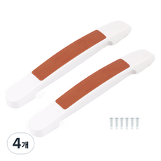 철물대장 베란다 샷시 좌우 겸용 만능 미닫이손잡이, 4개, 체리