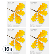 어프리 스티키리프 오크 베이직 점착메모지 L, 옐로우, 16개